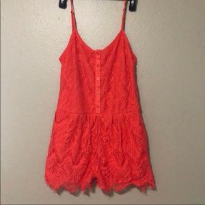 Cute coral romper